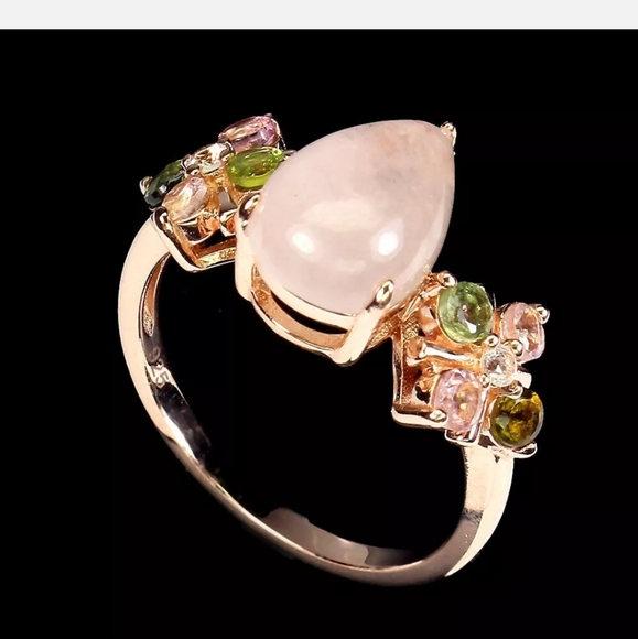 Morganite Pear cut Rose Gold Ring - Picture 3 of 12